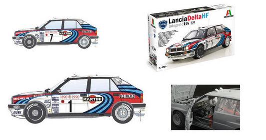 KIT DA MONTARE IN SCALA COMPATIBILE CON LANCIA DELTA HF 16V N.1/N.7 MONTE CARLO 1990 KIT 1:12 ITALERI IT4709