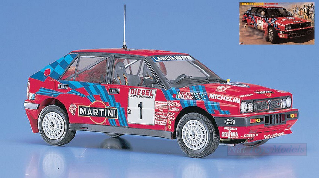 SCALE ASSEMBLY KIT COMPATIBLE WITH LANCIA DELTA N.1 SANREMO RALLY 1989 M.BIASION-T.SIVIERO KIT 1:24 HASEGAWA HGCR8