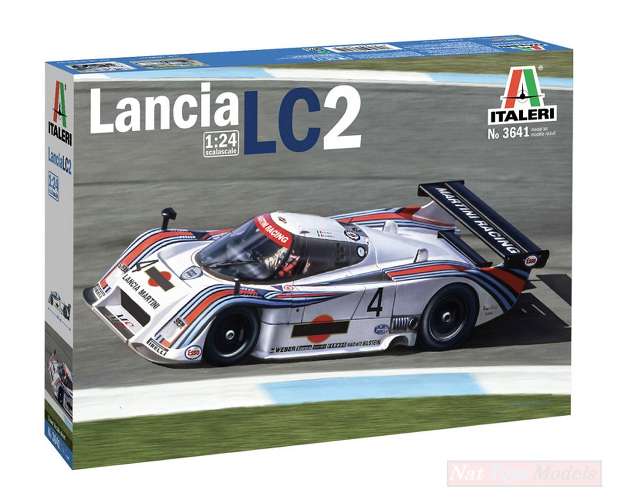KIT TO BE ASSEMBLED IN SCALE COMPATIBLE WITH LANCIA LC2 MARTINI SPORT PROTOTYPES OF THE 80S KIT 1:24 ITALERI IT3641