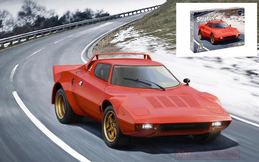 KIT DA MONTARE IN SCALA COMPATIBILE CON LANCIA STRATOS HF 1974 KIT 1:24 ITALERI IT3654