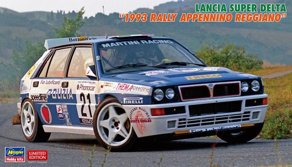 KIT DA MONTARE IN SCALA COMPATIBILE CON LANCIA SUPER DELTA 1993 RALLY APPENNINO REGGIANO  KIT 1:24 HASEGAWA HA20648