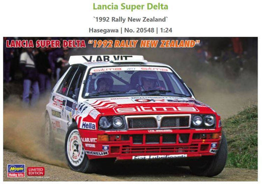 KIT DA MONTARE IN SCALA COMPATIBILE CON LANCIA SUPER DELTA RALLY NEW ZELAND 1992 KIT 1:24 HASEGAWA HA20548
