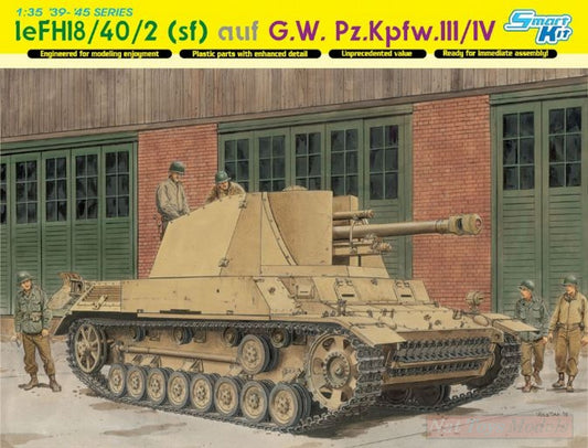 KIT DA MONTARE IN SCALA COMPATIBILE CON LE.FH 18/40/2 SFL AUF G.W.PZ.III/IV KIT 1:35 DRAGON D6710