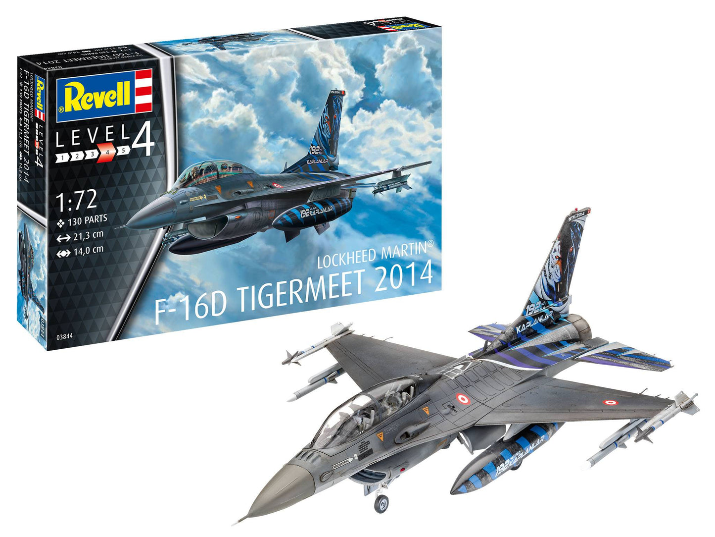 KIT DE MONTAGE À L'ÉCHELLE COMPATIBLE AVEC LOCKHEED MARTIN F-16D TIGERMEET 2014 KIT 1:72 REVELL RV03844