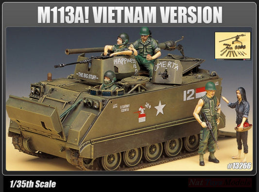 KIT D'ASSEMBLAGE À L'ÉCHELLE COMPATIBLE AVEC LE KIT M-113 A1 APC VIETNAM 1:35 ACADEMY ACD13266