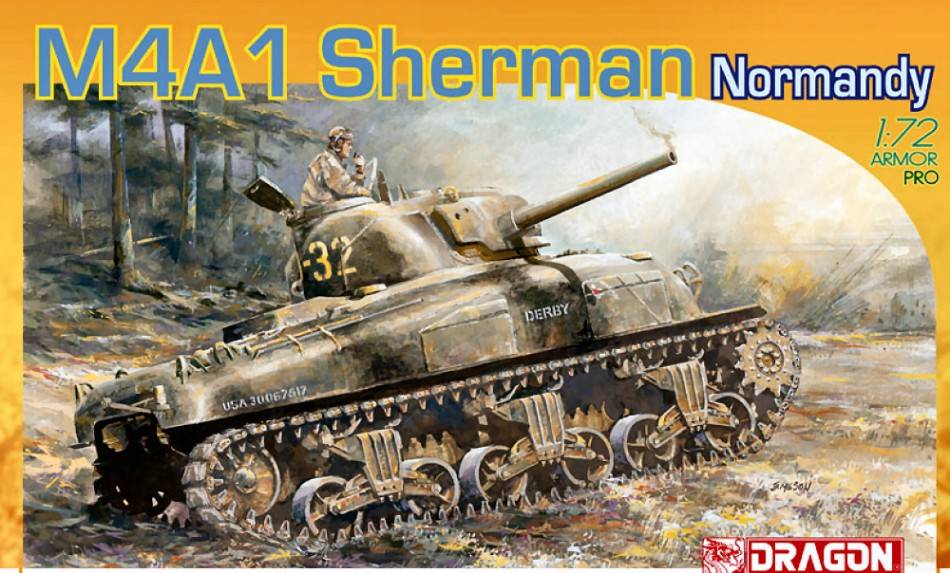 KIT DE MONTAGE À L'ÉCHELLE COMPATIBLE AVEC M 4 A 1 SHERMAN NORMANDIE KIT 1:72 DRAGON D7273
