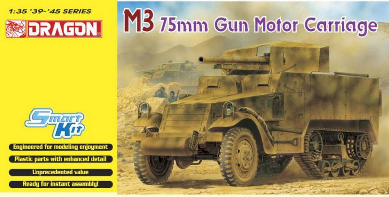 KIT DA MONTARE IN SCALA COMPATIBILE CON M3 75 mm GUN MOTOR CARRIAGE KIT 1:35 DRAGON D6467