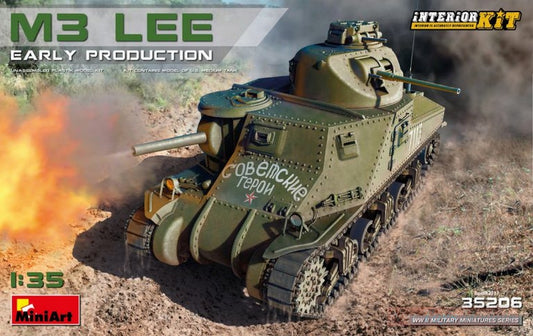 KIT DA MONTARE IN SCALA COMPATIBILE CON M3 LEE EARLY PRODUCTION INTERIOR KIT 1:35 MINIART MIN35206