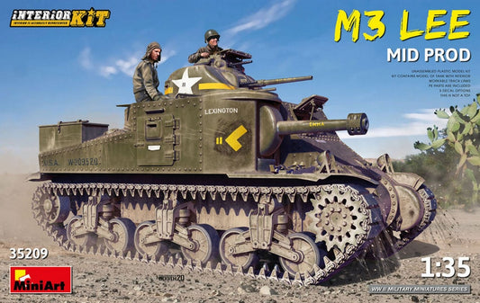 KIT DA MONTARE IN SCALA COMPATIBILE CON M3 LEE MID PROD.INTERIOR KIT KIT 1:35 MINIART MIN35209