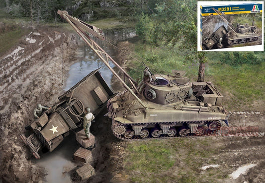 KIT DA MONTARE IN SCALA COMPATIBILE CON M32 B1 ARV (ARMOURED RECOVERY VEHICLE) KIT 1:35 ITALERI IT6547