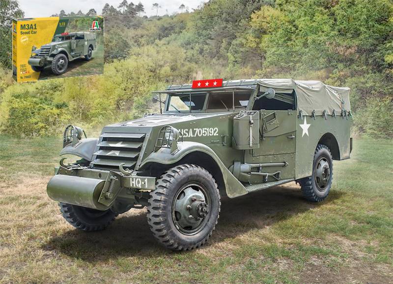 SCALE ASSEMBLY KIT COMPATIBLE WITH M3A1 SCOUT CAR KIT 1:72 ITALERI IT7063