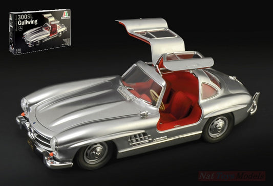 KIT DE MONTAGE À L'ÉCHELLE COMPATIBLE AVEC KIT MERCEDES 300SL GULLWING 1:16 ITALERI IT3612