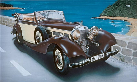 KIT À ASSEMBLER À L'ÉCHELLE COMPATIBLE AVEC MERCEDES BENZ 540K KIT 1:24 ITALERI IT3701