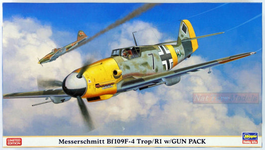 KIT DE MONTAGE À L'ÉCHELLE COMPATIBLE AVEC MESSERSCHMITT BF109F-4 TROP/R1 KIT ESITION LIMITÉE 1:48 HASEGAWA HG09980