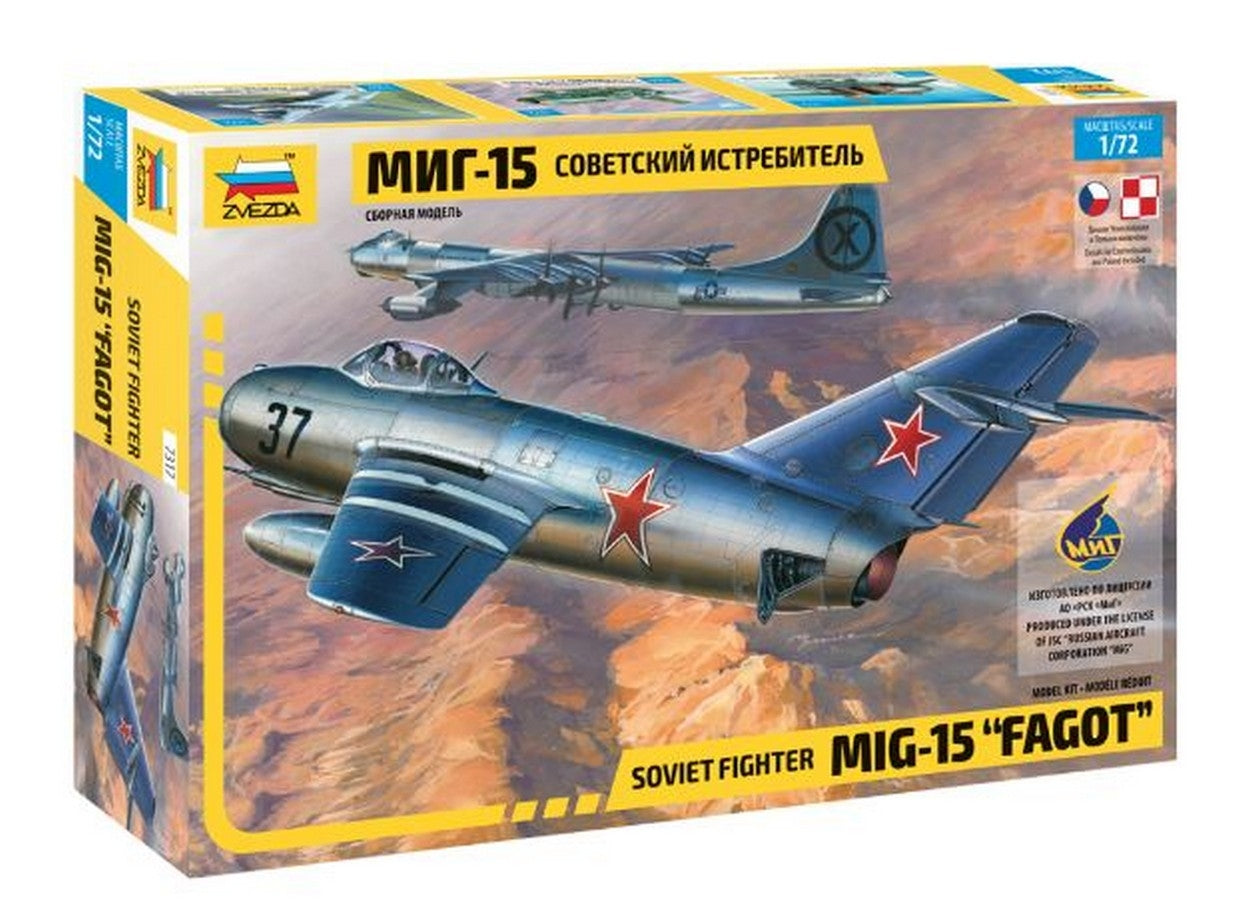 KIT DE MONTAGE À L'ÉCHELLE COMPATIBLE AVEC LE KIT MIG-15 FAGOT 1:72 ZVEZDA Z7317