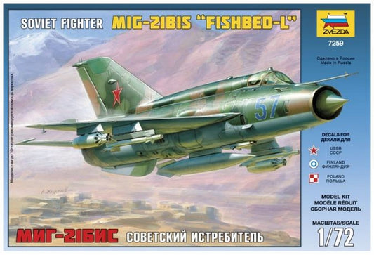 KIT DE MONTAGE À L'ÉCHELLE COMPATIBLE AVEC LE KIT MIG-21 BIS FISHBED-L 1:72 ZVEZDA Z7259