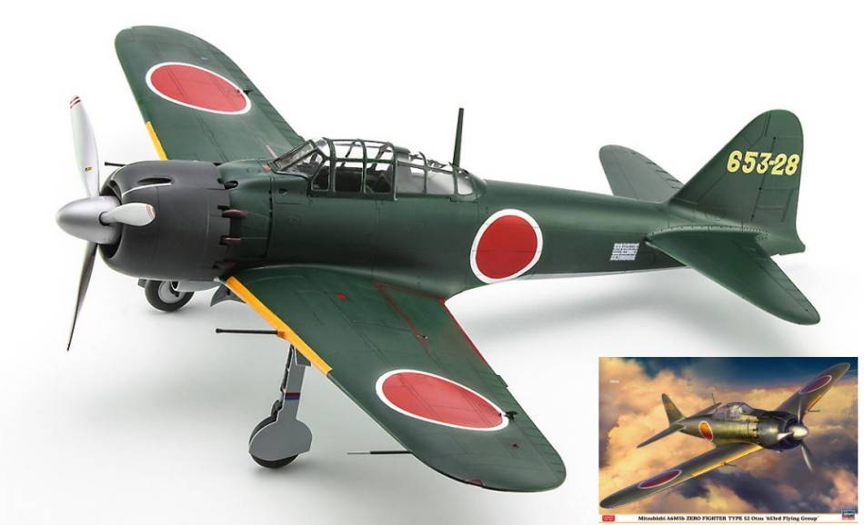 KIT DE MONTAGE À L'ÉCHELLE COMPATIBLE AVEC MITSUBISHI A6M5b ZERO FIGHTER TYPE 52 KIT 1:32 HASEGAWA HA08259