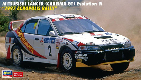 SCALE ASSEMBLY KIT COMPATIBLE WITH MITSUBISHI LANCER CARISMA GT EVO IV 1997 ACROPOLIS RALLY KIT 1:24 HASEGAWA HA20593