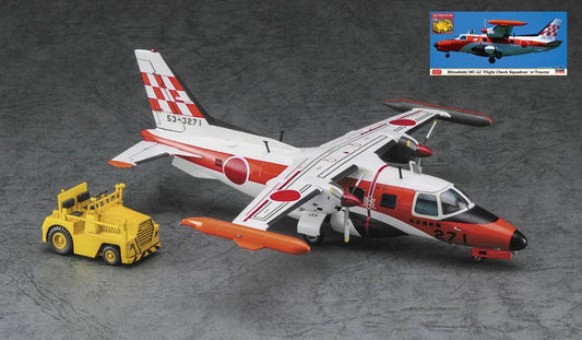 KIT DE MONTAGE À L'ÉCHELLE COMPATIBLE AVEC L'ESCADRON DE CONTRÔLE DE VOL MITSUBISHI MU-2J AVEC KIT DE TRACTEUR 1:72 HASEGAWA HA02370