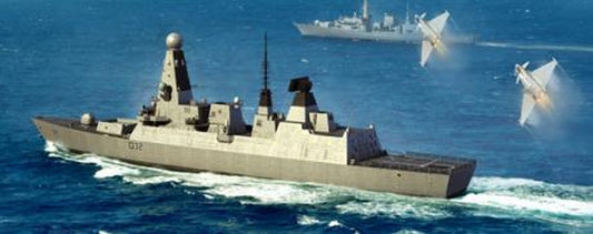 KIT DA MONTARE IN SCALA COMPATIBILE CON NAVE HMS TYPE 45 DESTROYER KIT 1:350 TRUMPETER TP4550