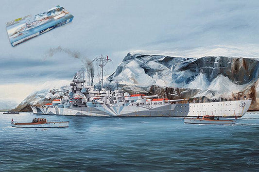 KIT D'ASSEMBLAGE À L'ÉCHELLE COMPATIBLE AVEC LE KIT DE NAVIRE ALLEMAND TIRPITZ 1:350 TRUMPETER TP5359