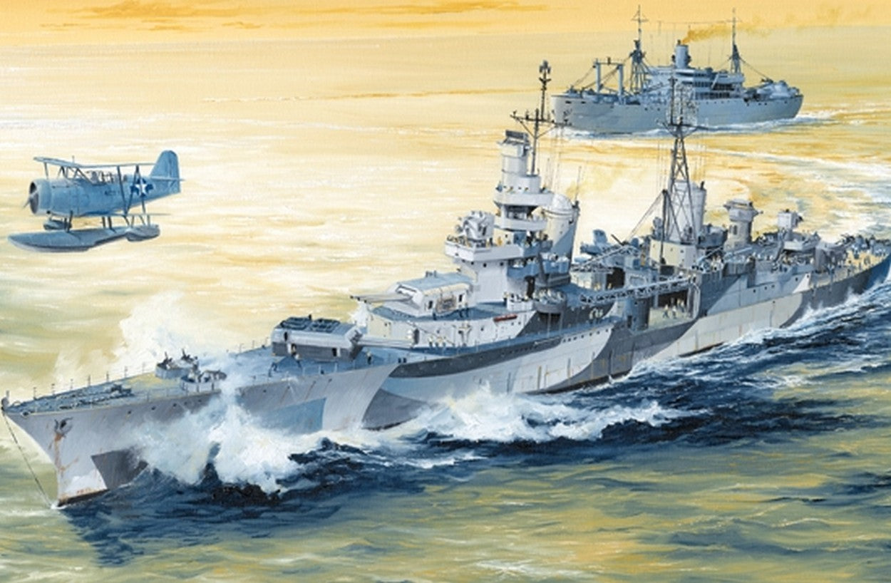 SCALE ASSEMBLY KIT COMPATIBLE WITH USS INDIANAPOLIS CA-35 1944 SHIP 1:350 KIT TRUMPETER TP5327