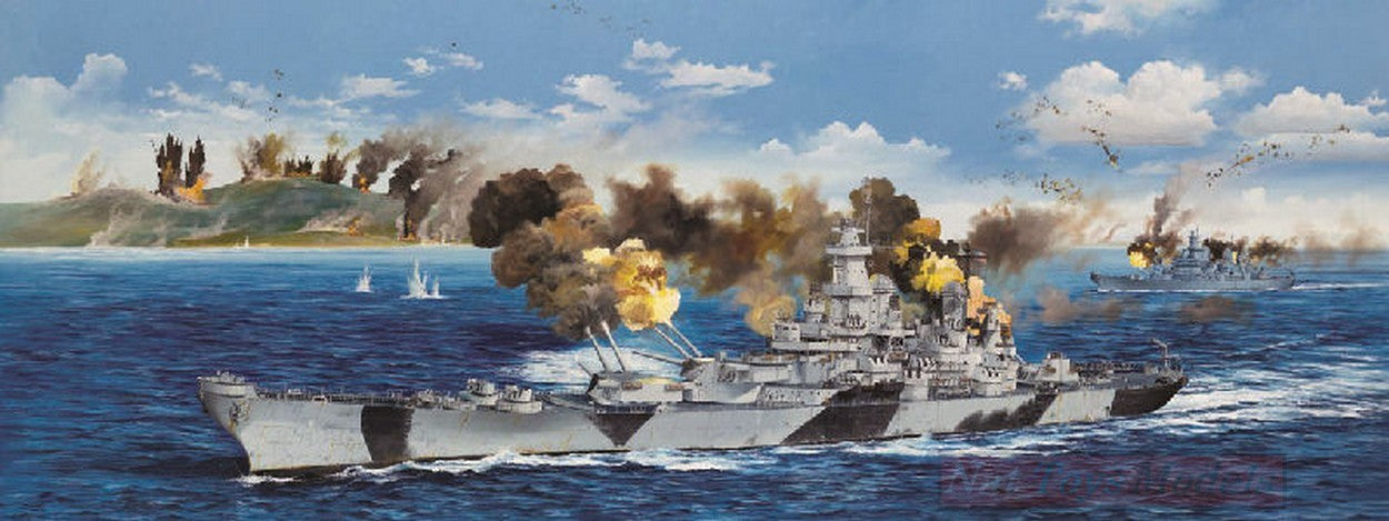 KIT D'ASSEMBLAGE À L'ÉCHELLE COMPATIBLE AVEC LE NAVIRE USS IOWA BB-61 1:200 KIT TRUMPETER TP3706
