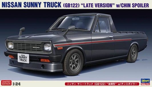 KIT DE MONTAGE À L'ÉCHELLE COMPATIBLE AVEC NISSAN SUNNY TRUCK (GB122) TARD AVEC KIT SPOILER DE MENTON 1:24 HASEGAWA HA20552