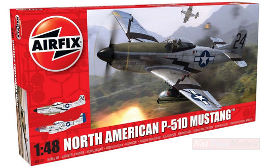 KIT DE MONTAGE À L'ÉCHELLE COMPATIBLE AVEC LE KIT NORD-AMÉRICAIN P-51D MUSTANG 1:48 AIRFIX AX5131