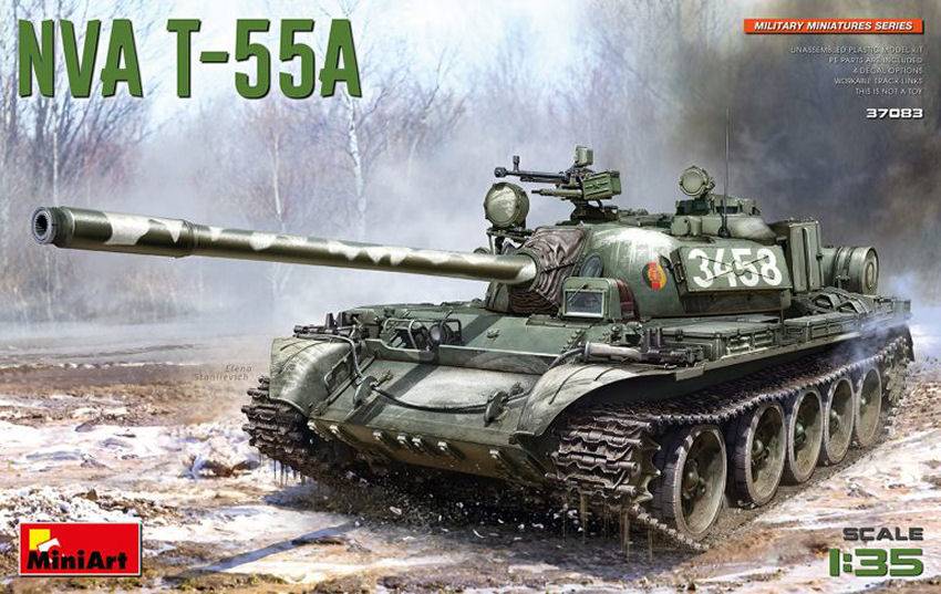 KIT DA MONTARE IN SCALA COMPATIBILE CON NVA T-55A KIT 1:35 MINIART MIN37083
