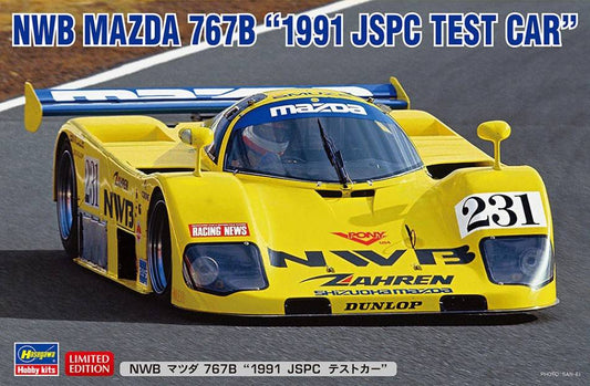 KIT D'ASSEMBLAGE À L'ÉCHELLE COMPATIBLE AVEC NWB MAZDA 767B 1991 JSPC TEST CAR KIT 1:24 HASEGAWA HA20632