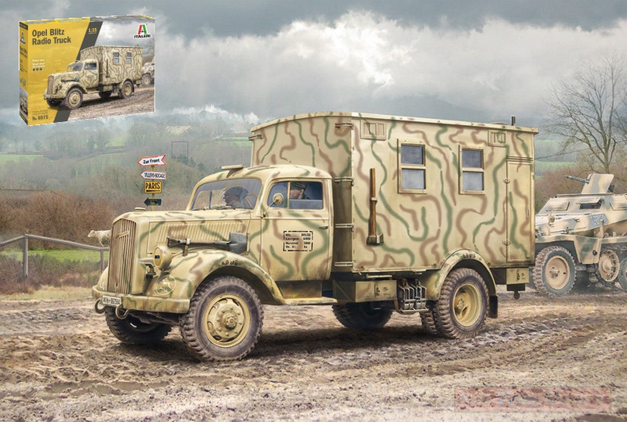 KIT À ASSEMBLER À L'ÉCHELLE COMPATIBLE AVEC OPEL BLITZ RADIO TRUCKS KIT 1:35 ITALERI IT6575