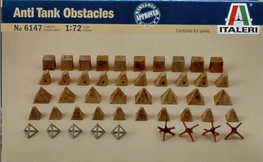 KIT À ASSEMBLER À L'ÉCHELLE COMPATIBLE AVEC LE KIT OBSTACLES ANTICHAR 1:72 ITALERI IT6147