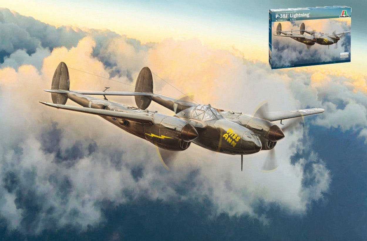 KIT DA MONTARE IN SCALA COMPATIBILE CON P-38J LIGHTNING KIT 1:72 ITALERI IT1446