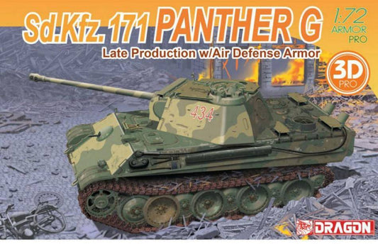 KIT D'ASSEMBLAGE À L'ÉCHELLE COMPATIBLE AVEC PANTHER G TARD PRODUCTION AVEC KIT D'ARMURE DE DÉFENSE AÉRIENNE 1:72 DRAGON D7696