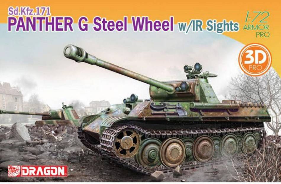 SCALE ASSEMBLY KIT COMPATIBLE WITH PANTHER G STEEL WHEEL W/IR SIGHTS KIT 1:72 DRAGON D7697