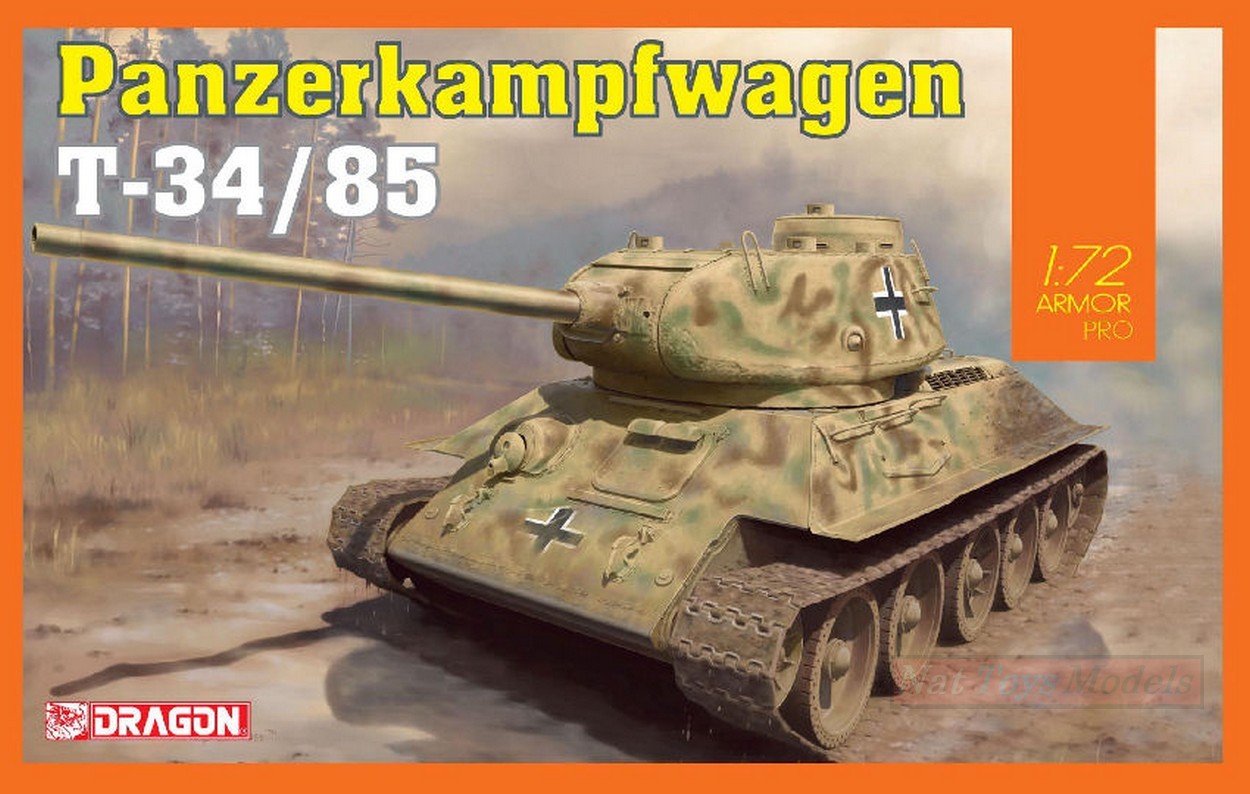 KIT DE MONTAGE À L'ÉCHELLE COMPATIBLE AVEC LE KIT PANZERKAMPFWAGEN T-34/85 1:72 DRAGON D7564