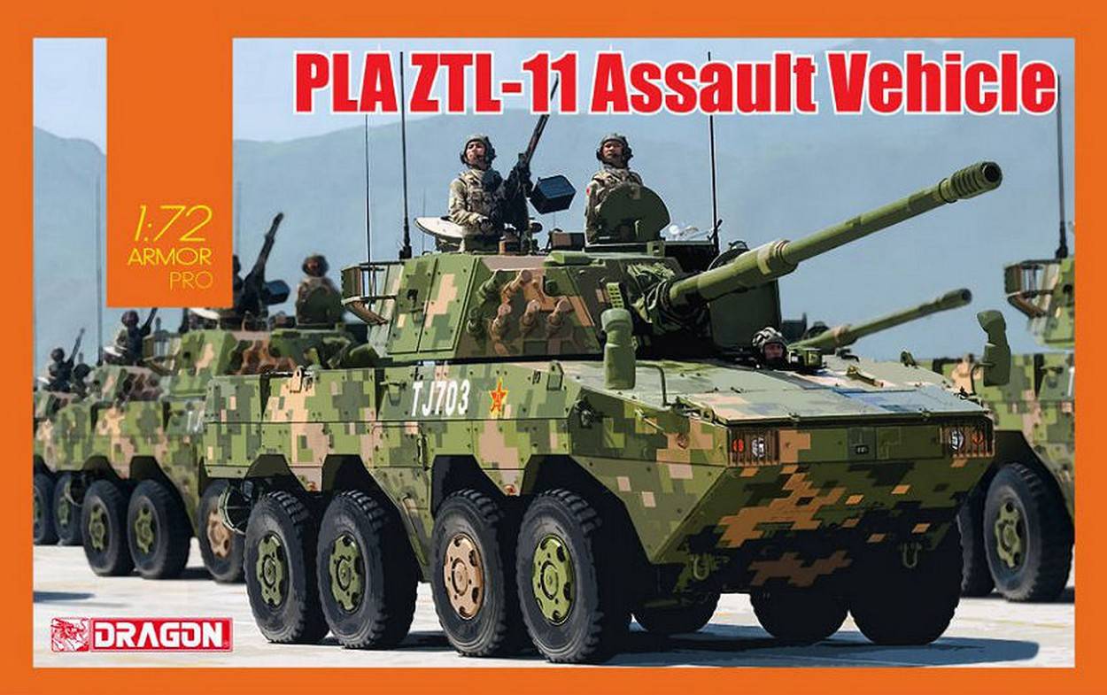 KIT D'ASSEMBLAGE À L'ÉCHELLE COMPATIBLE AVEC LE KIT DE PISTOLET D'ASSAUT PLA ZTL-11 1:72 DRAGON D7683