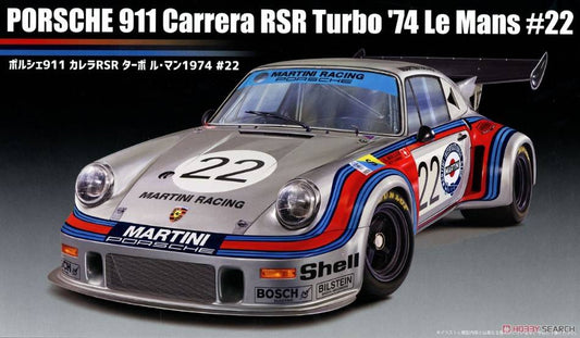 KIT DA MONTARE IN SCALA COMPATIBILE CON PORSCHE 911 CARRERA RSR TURBO N.22 LE MANS 1974 MARTINI KIT 1:24 FUJIMI FJ126487