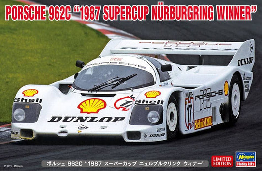 KIT DA MONTARE IN SCALA COMPATIBILE CON PORSCHE 962C 1987 SUPERCUP NURBURGRING WINNER   KIT 1:24 HASEGAWA HA20603
