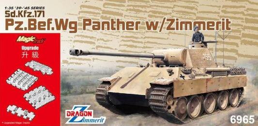 KIT DA MONTARE IN SCALA COMPATIBILE CON Pz.BEF.Wg.PANTHER W/ZIMMERIT KIT 1:35 DRAGON D6965