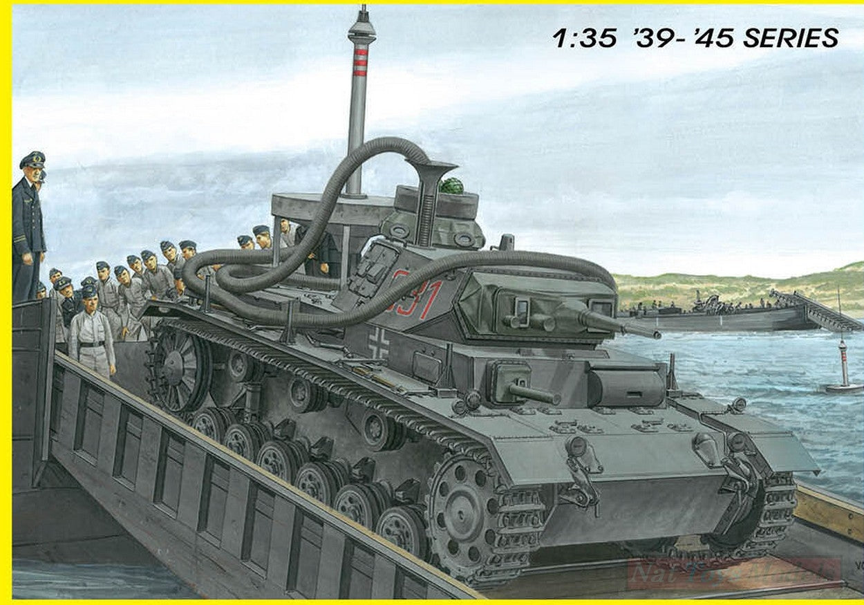 KIT DE MONTAGE À L'ÉCHELLE COMPATIBLE AVEC PZ.III 3,7 cm T AUSF.F KIT 1:35 DRAGON D6877