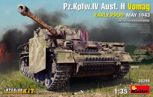 KIT DA MONTARE IN SCALA COMPATIBILE CON PZ.KPFW.IV AUSF.H VOMAG EARLY PRODUCTION KIT 1:35 MINIART MIN35298