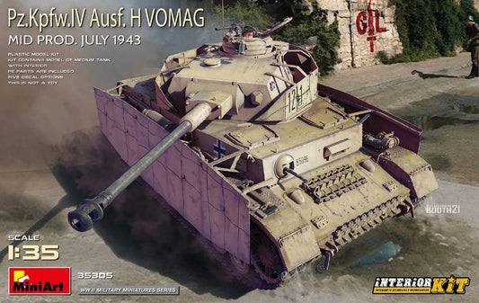 KIT DA MONTARE IN SCALA COMPATIBILE CON PZ.KPFW.IV AUSF.H VOMAG.MID PRODUCTION KIT 1:35 MINIART MIN35305