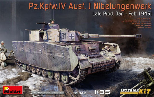 KIT DA MONTARE IN SCALA COMPATIBILE CON PZ.KPFW.IV AUSF.JNIBELUNGENWERK LATE PROD.(JAN.FEB.1945) KIT 1:35 MINIART MIN35342