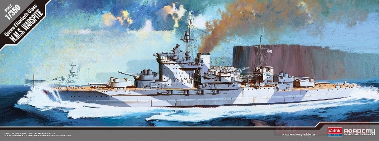 KIT D'ASSEMBLAGE À L'ÉCHELLE COMPATIBLE AVEC LE KIT HMS DE CLASSE REINE ELIZABETH 1:350 ACADEMY ACD14105