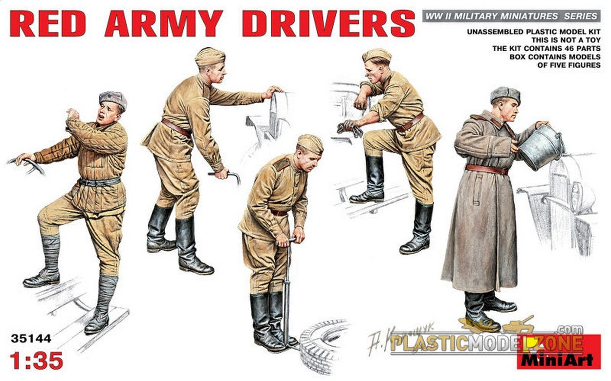 KIT DA MONTARE IN SCALA COMPATIBILE CON RED ARMY DRIVERS KIT 1:35 MINIART MIN35144