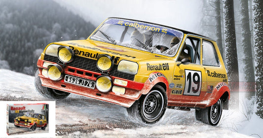 KIT DE MONTAGE À L'ÉCHELLE COMPATIBLE AVEC RENAULT R5 ALPINE RALLY N.19 &amp; 12 MONTE CARLO 1978 KIT 1:24 ITALERI IT3652