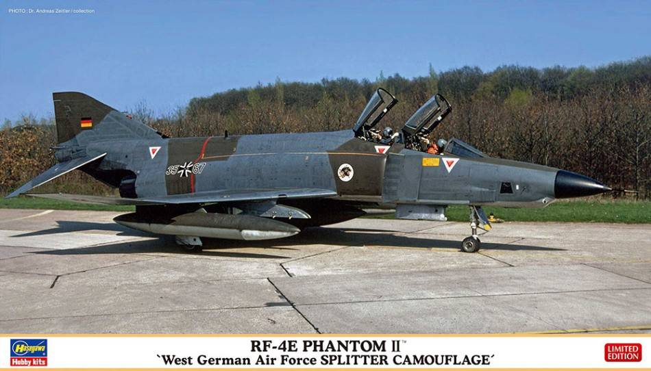 KIT DE MONTAGE À L'ÉCHELLE COMPATIBLE AVEC RF-4E PHANTOM II BUNDESLUFTWAFFE SPLITTER T KIT 1:72 HASEGAWA HA02445