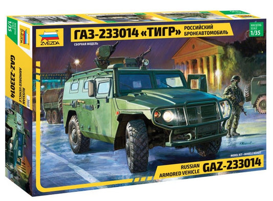 KIT DE MONTAGE À L'ÉCHELLE COMPATIBLE AVEC LE KIT DE VÉHICULE BLINDÉ RUSSE GAZ TIGER 1:35 ZVEZDA Z3668